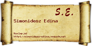 Simonidesz Edina névjegykártya